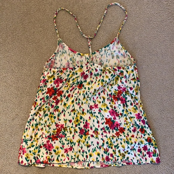 Floral Racerback Button Tank - Picture 2 of 3